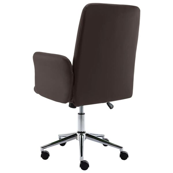 vidaXL Pisarni&scaron;ki stol rjavo umetno usnje