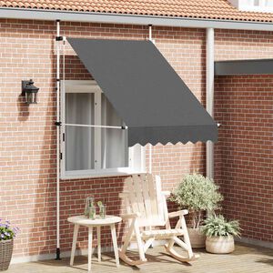 vidaXL Ročno zložljiva tenda 150 cm antracitna