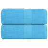 vidaXL Brisače za umivanje FROGN 2 kosa turkizne 30x30 cm 360 g/m&sup2;