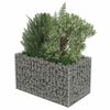 vidaXL Visoka greda gabion pocinkano jeklo 90x50x50 cm