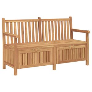 vidaXL Vrtna klop s shranjevanjem 150 x 60 x 90 cm Trden tikov les