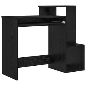 vidaXL Miza Črna Orehovina 106 x 41 x 88.5 cm Inženirski les