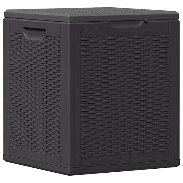 vidaXL Vrtna &scaron;katla 90 L črna PP ratan