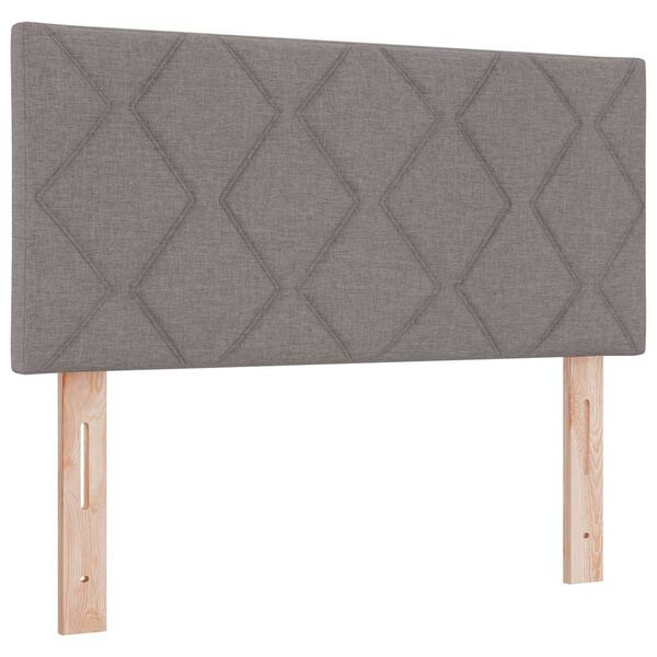 vidaXL Postelja z vzmetnico z vzmetnico Taupe 200 x 80 cm Poliester