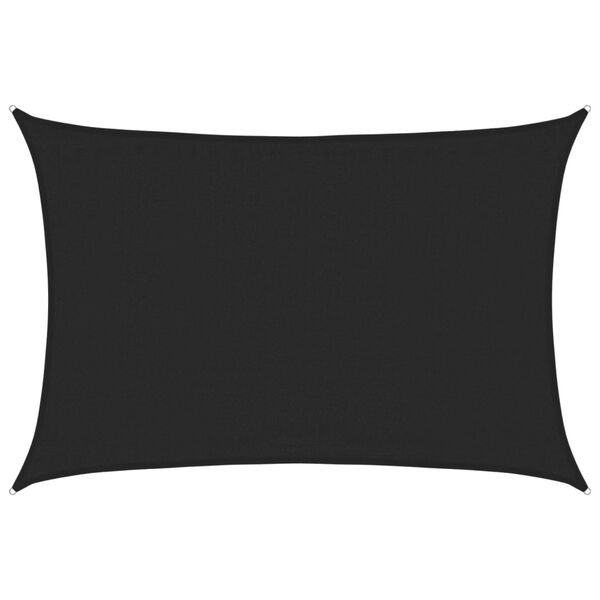 vidaXL Senčno jadro 160 g/m&sup2; črno 3,5x5 m HDPE