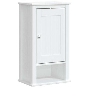 vidaXL Kopalni&scaron;ka stenska omarica BERG bela 40x27x71,5 cm borovina