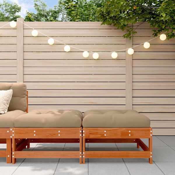 vidaXL Vrtna podlaga Masivna borovina Voskan Rjava