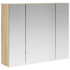 vidaXL Kopalni&scaron;ka ogledalna omara Sonoma hrast 60 x 14,5 x 50 cm