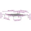vidaXL Posteljni okvir s stranskimi omaricami Naravna 180 x 210 cm