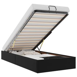 vidaXL Otomanski posteljni okvir brez vzmetnice črn 100x200 cm