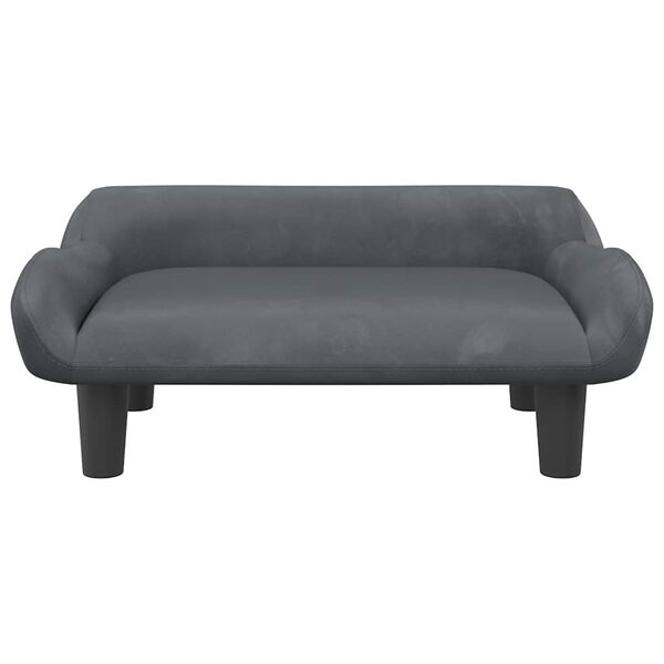 vidaXL Pasja postelja temno siva 70x40x24 cm žamet