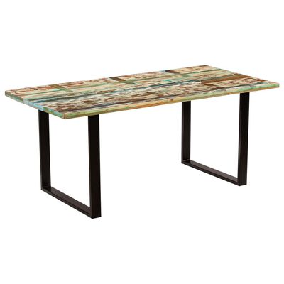 vidaXL Jedilna miza iz trdnega predelanega lesa 180x90x77 cm