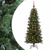 vidaXL Umetna božična jelka z bučko 120 cm 150 LED Toplo bela