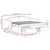 vidaXL Izvlečna dnevna postelja s predali temno zelena 80x200 cm žamet