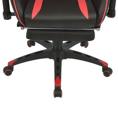 vidaXL Pisarniški stol s športnim sedežem in oporo za noge rdeč
