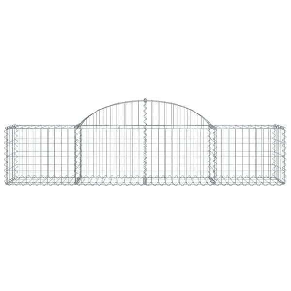 vidaXL Obokane gabion košare 18 kosov 200x50x40/60 cm pocinkano železo