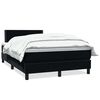 vidaXL Box spring postelja z vzmetnico črna 120x210 cm žamet