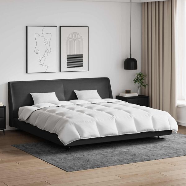 vidaXL Komplet odej z blazino 3 pcs Bela Perje