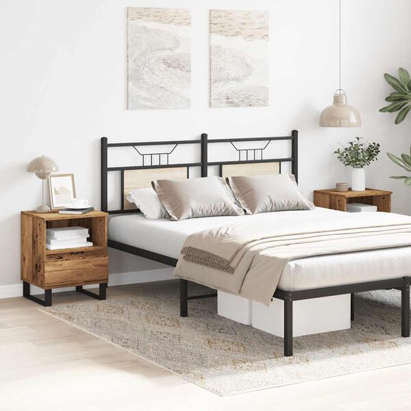 vidaXL Nočna omarica 2 kosa starinski les 40x35x50 cm inženirski les