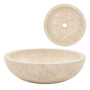 vidaXL Umivalnik 40x12 cm marmor krem