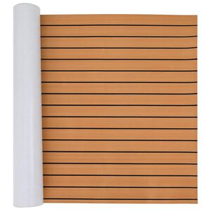 vidaXL Čolnska preproga Rjava in črna 240 x 90 cm EVA