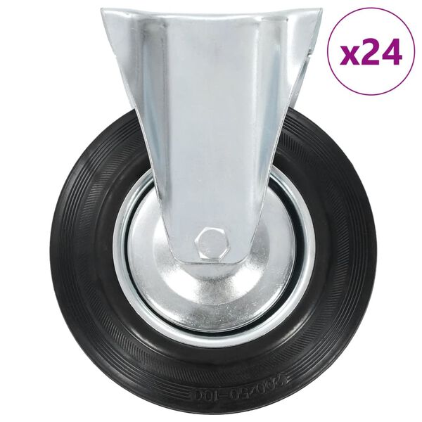 vidaXL Fiksna kolesa 24 kosov 200 mm