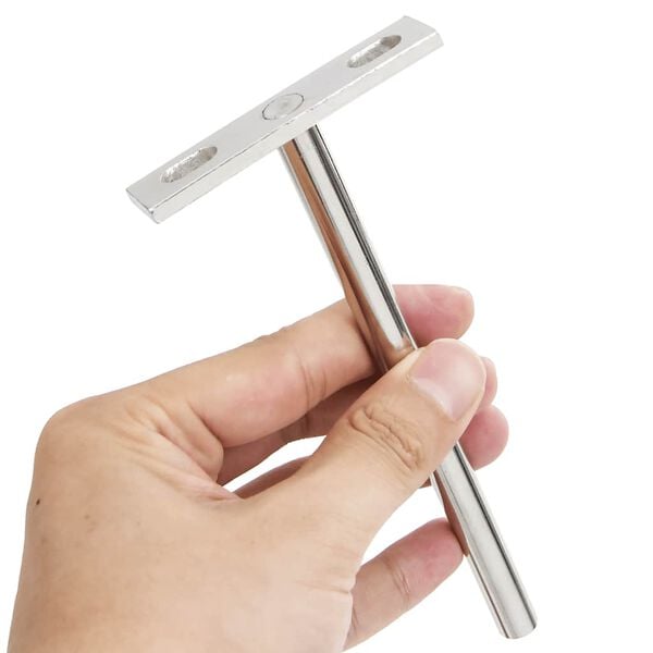 vidaXL Plavajoči nosilci za police 12 kosov &Oslash;10x150 mm ogljikovo jeklo