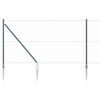 vidaXL Steber ograje. Zelena 100 x 1,4 m (50 mm mreža) Jeklo in PVC