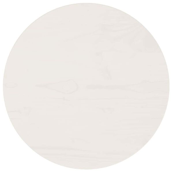 vidaXL Mizna plošča bela Ø40x2,5 cm trdna borovina
