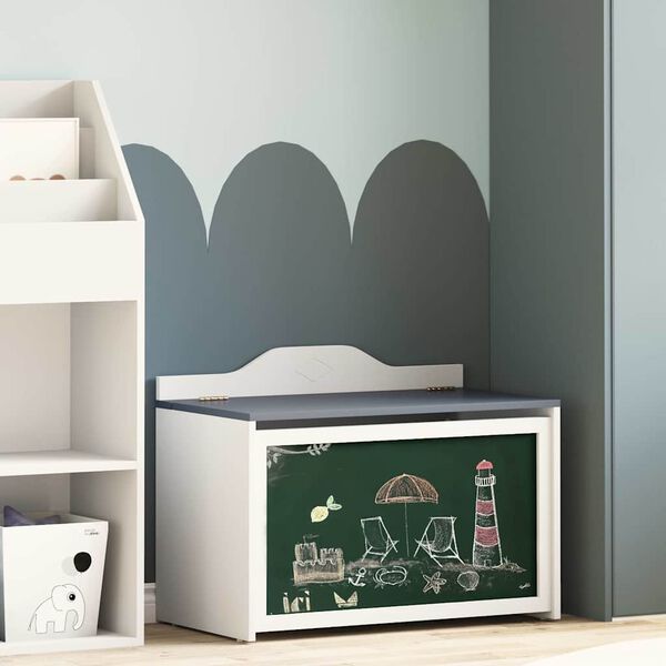 vidaXL &Scaron;katla za shranjevanje z napisi na prednji strani ROROS