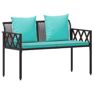 vidaXL Zunanje klopi 2 -Seater 116 x 56 x 75 cm poli ratan