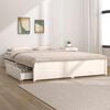 vidaXL Posteljni okvir s predali bel 160x200 cm