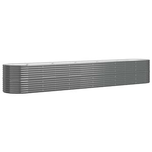 vidaXL Visoka greda iz cinkanega jekla 440x80x68 cm antracit