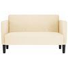 vidaXL Loveseat kavč krem 109 cm velur tkanina