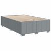 vidaXL Boxspring postelja z vzmetnico svetlo siva 120x190 cm blago