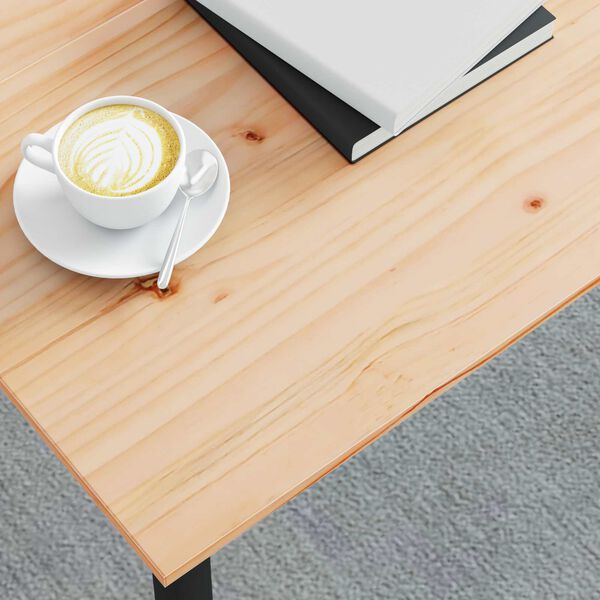 vidaXL Klubska miza Naravna 80 x 80 x 45 cm Masivno borovo les