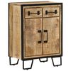 vidaXL Komoda z 2 predaloma 53x31x72 cm trden mangov les in železo