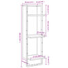 vidaXL Stenska polica 3-nadstropna dimljeni hrast 30x25x100cm inž. les