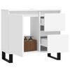 vidaXL Kopalniška omarica bela 65x33x60 cm inženirski les