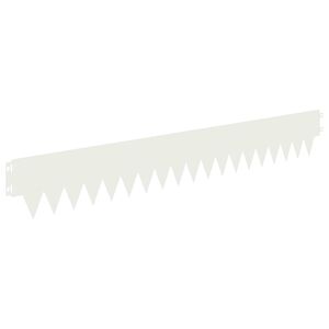 vidaXL Robovi trave 10 kos 103 x 15 cm Jeklo Bela