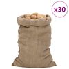 vidaXL Vreče iz jute 30 kosov 60x105 cm 100 % juta 340 gsm