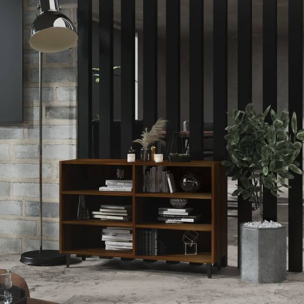 vidaXL Komoda rjavi hrast 103,5x35x70 cm inženirski les