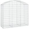 vidaXL Obokana gabionska ko&scaron;ara 150x50x120/140 cm pocinkano železo