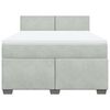 vidaXL Box spring postelja z vzmetnico svetlo siva 140x200 cm žamet