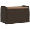 vidaXL Klop z blazino rjava 80x51x52 cm poli ratan