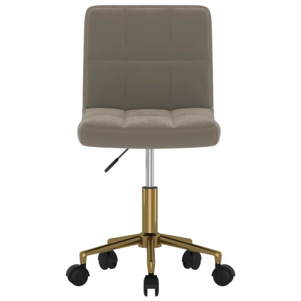 vidaXL Vrtljiv jedilni stol svetlo siv žamet