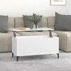 vidaXL Klubska mizica bela 90x44,5x45 cm inženirski les