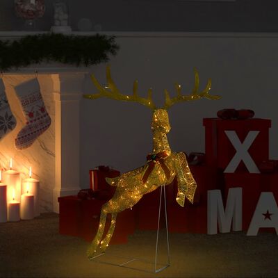 vidaXL Božična dekoracija leteči jelen 120 toplo belih LED lučk