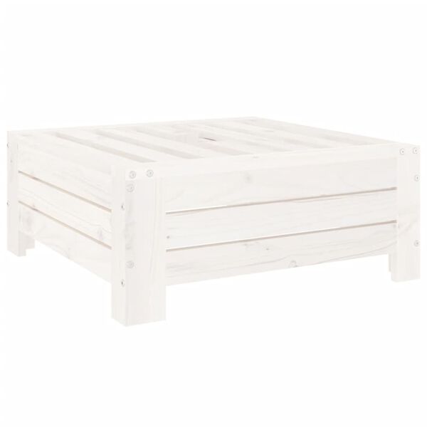 vidaXL Pokrivalo za podstavek za senčnik bela trdna borovina