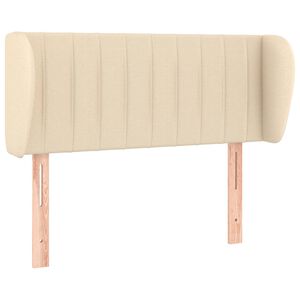 vidaXL Vzglavje z u&scaron;esi krem 83x23x78/88 cm blago